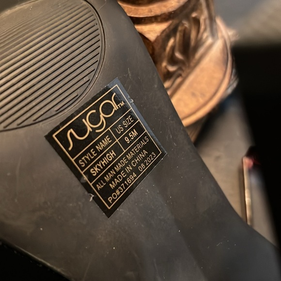 Sugar Women’s Shoes Platform Heel Black Size 9 1/2 Brand New - Picture 7 of 8